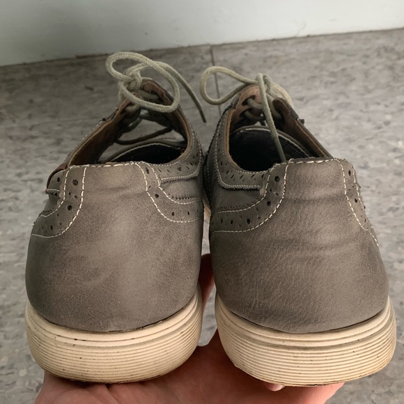 Steve Madden Mens RANNEY Gray Lace Up Wingtip Oxford Sneaker Shoes Size 13 - Picture 7 of 13